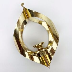 Vintage 60s Mascot Atomic Brass Hanging Candle Holder MCM Mid Century Retro Gold